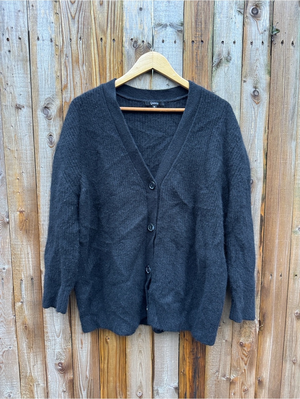 Quince cashmere oversized boyfriend Cardigan